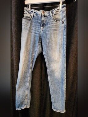 Silver Jeans Co Women’s Boyfriend Selvedge Denim Light Wash W30 L28